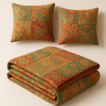 Handcrafted Indian Patchwork Pouf Cover – Embroidered Ottoman Cover - Image 5