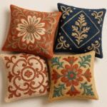 Hand Block Printed Cotton Kantha Quilt Set with 2 Pillow Covers – Animal Print - Image 5