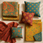 Handcrafted Indian Patchwork Pouf Cover – Embroidered Ottoman Cover - Image 4